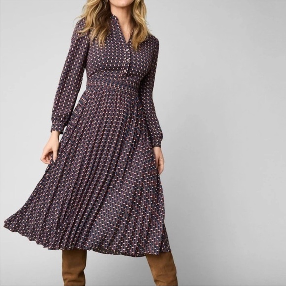 UNTUCKit Navy Patterned Midi Dress - Picture 3 of 4